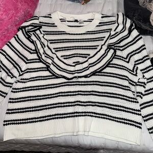 Black and white sweater